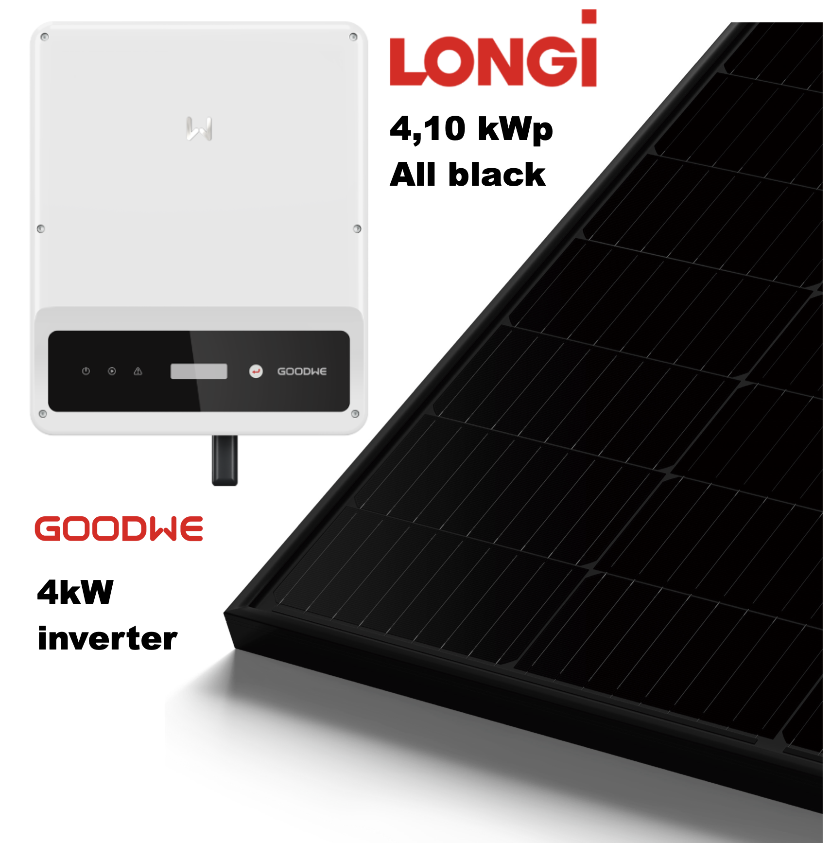 Komplet 4 kWp solcelleanlæg