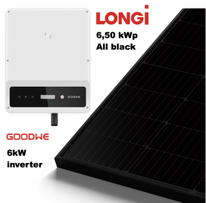 Komplet 6 kWp solcelleanlæg